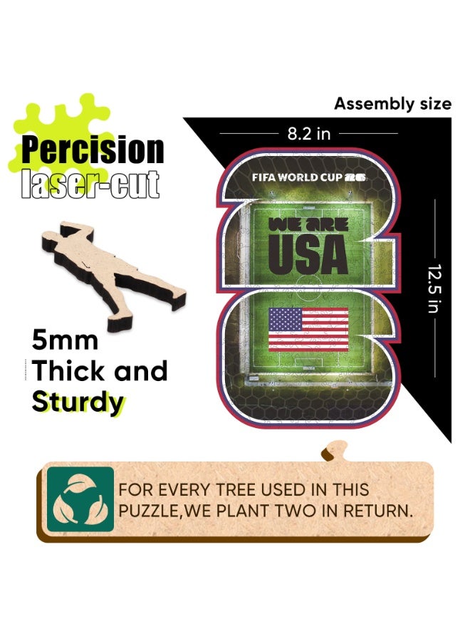 FIFA World Cup FIFA Official Licensed World Cup 26™ "We Are USA" National Pride Wooden Jigsaw Puzzle 200 Pieces - Image 4